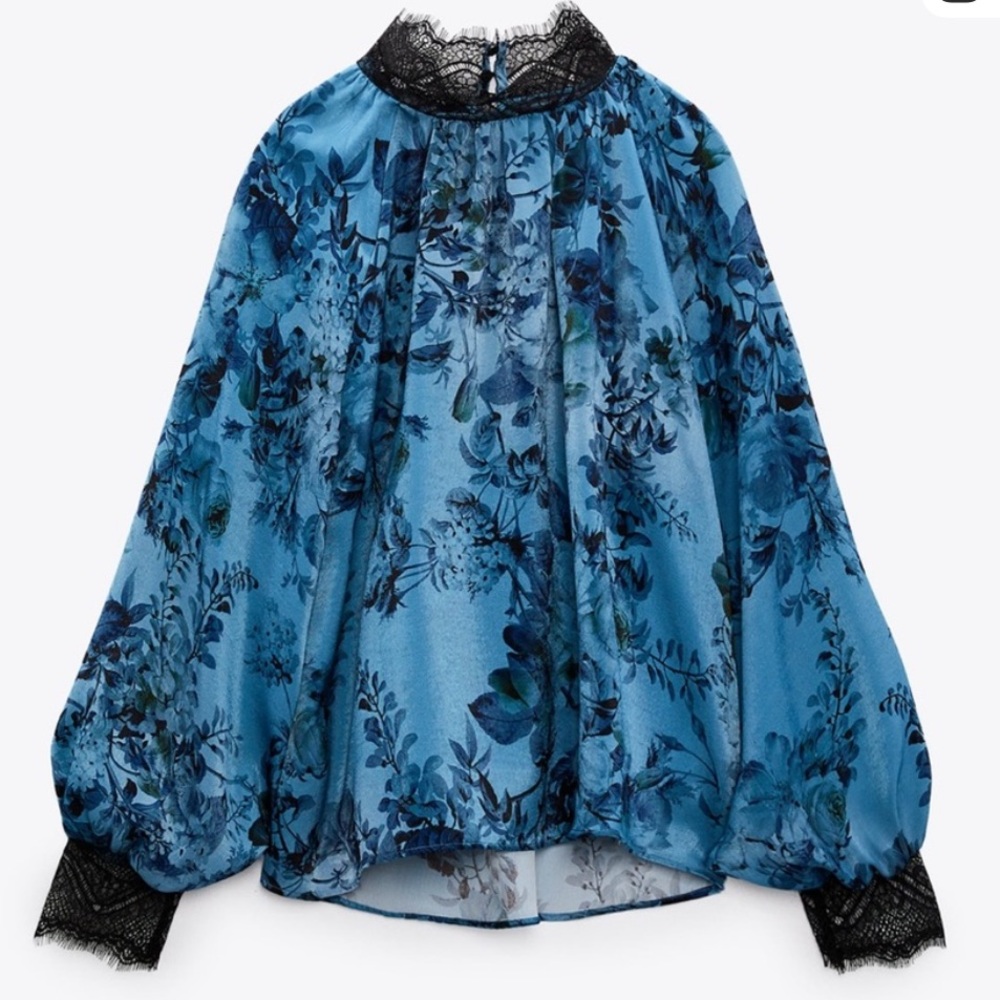 Zara Long Sleeve Floral Top